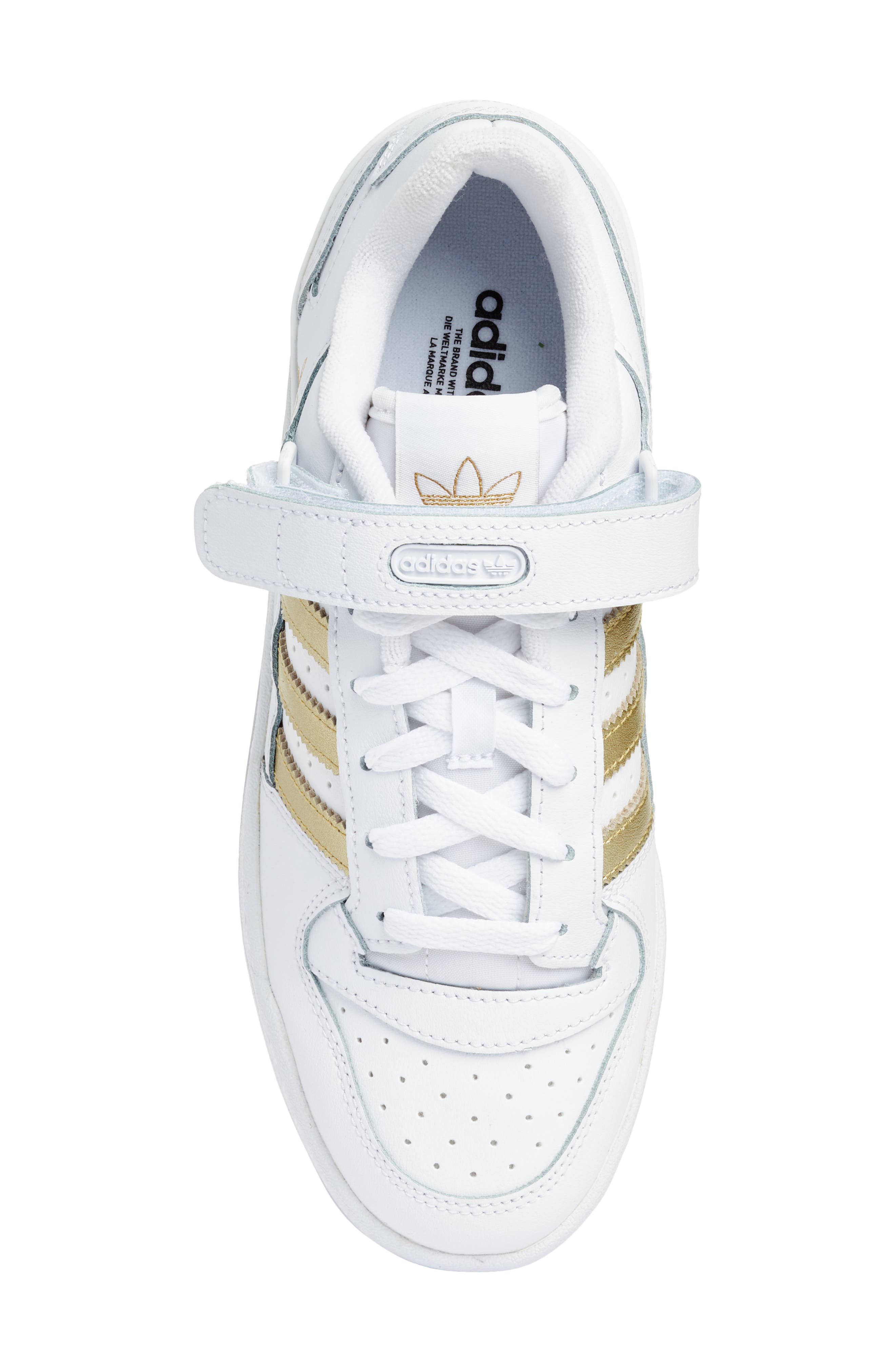 Forum Low Basketball Sneaker, Alternate, color, FTWR WHITE/ GOLD/ BLACK