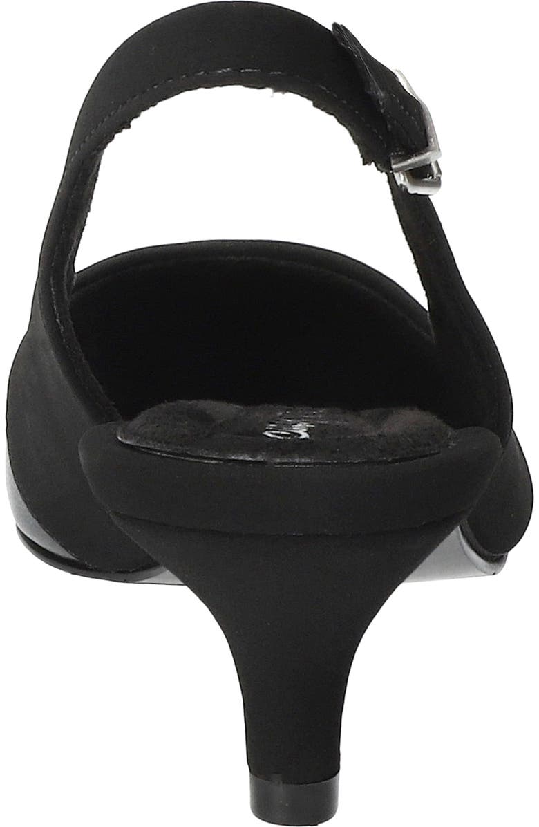 EASY STREET Vivid Kitten Heel Slingback Pump, Alternate, color, Black Lamy-Black