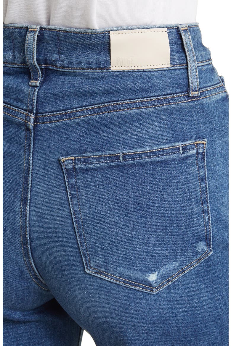 Anessa High Waist Raw Hem Wide Leg Jeans, Alternate, color, PAINTERLY DISTRESSED