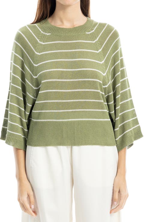 Stripe Raglan Sleeve Sweater