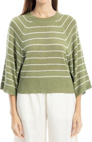 MAX STUDIO Stripe Raglan Sleeve Sweater