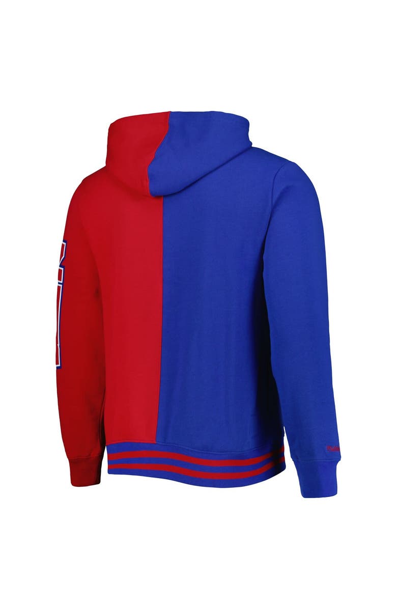 Mitchell & Ness Men's Mitchell & Ness Royal/Red New Jersey Nets Hardwood Classics Split Pullover Hoodie, Alternate, color, Blue
