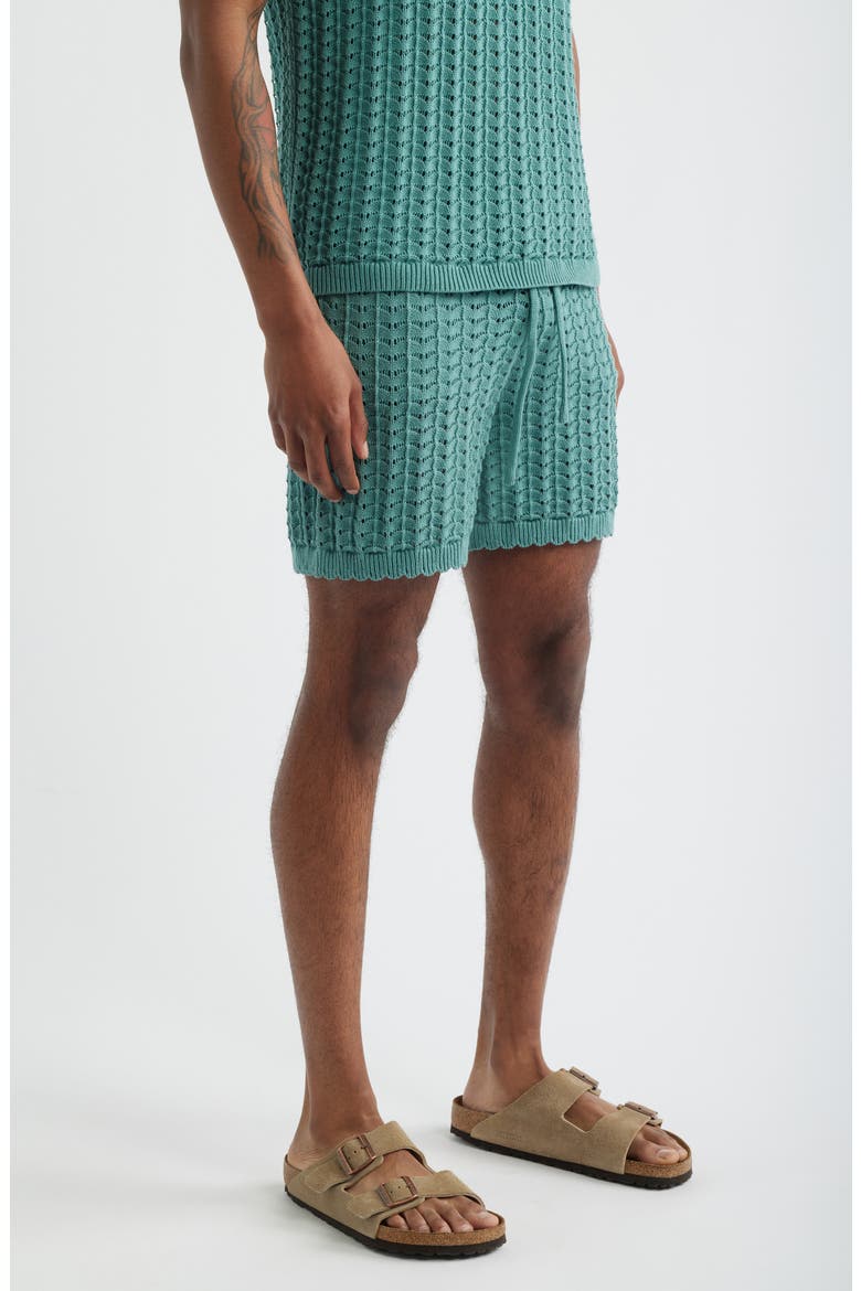 Salt Water Knit Shorts, Alternate, color, TEAL