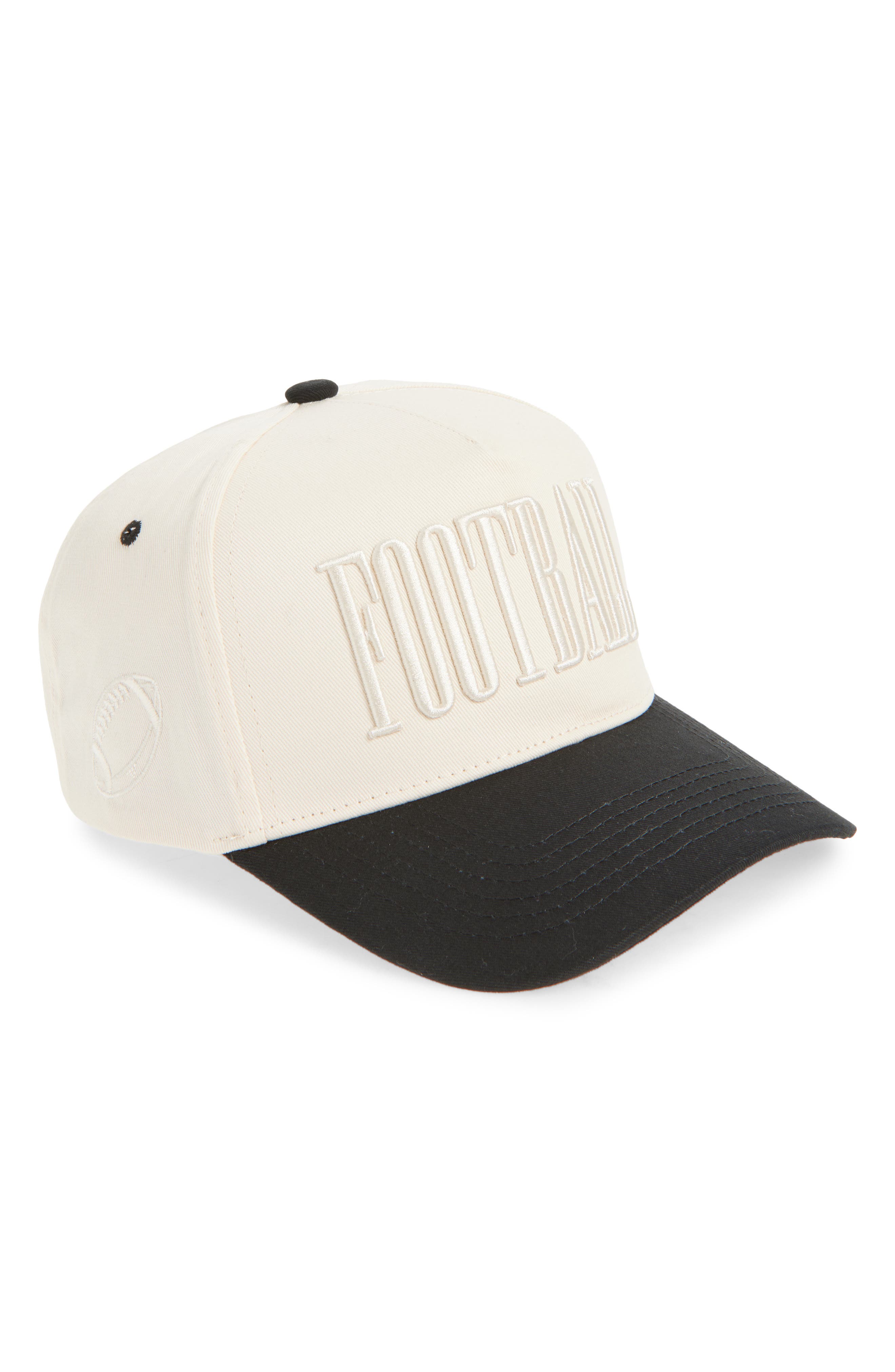 KenzKustomz Football Canvas Snapback Baseball Cap in Black 