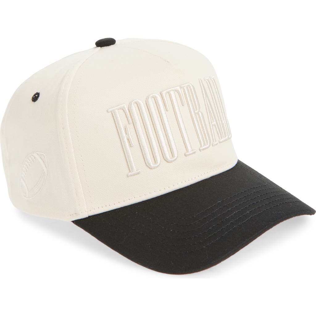 Kenzkustomz Football Canvas Snapback Baseball Cap In Brown