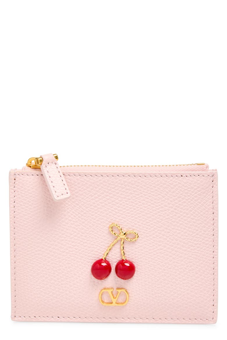 Cherryfic Leather Card Case, Main, color, ROSE QUARTZ
