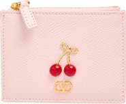 Valentino Garavani Cherryfic Leather Card Case