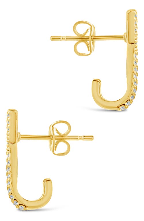 Sterling Forever Katie Cubic Zirconia Cross Stud Earrings In Gold