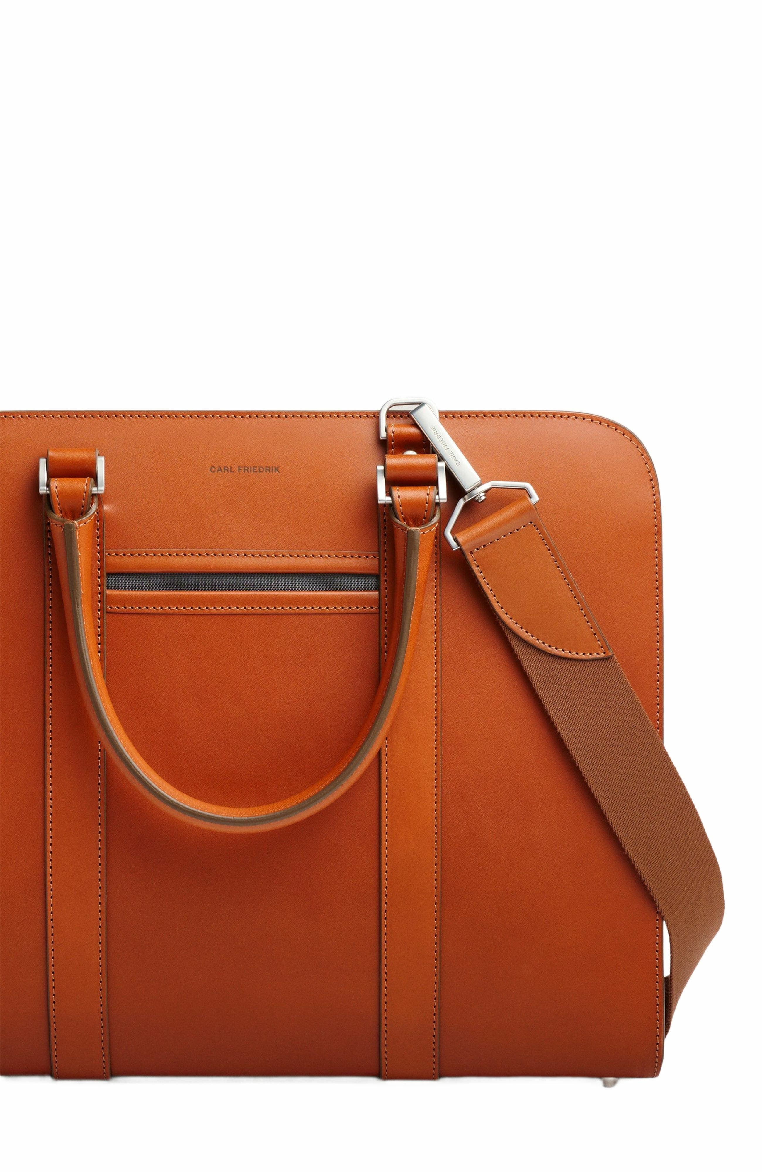 Carl Friedrik Palissy Double Briefcase, Alternate, color, Cognac