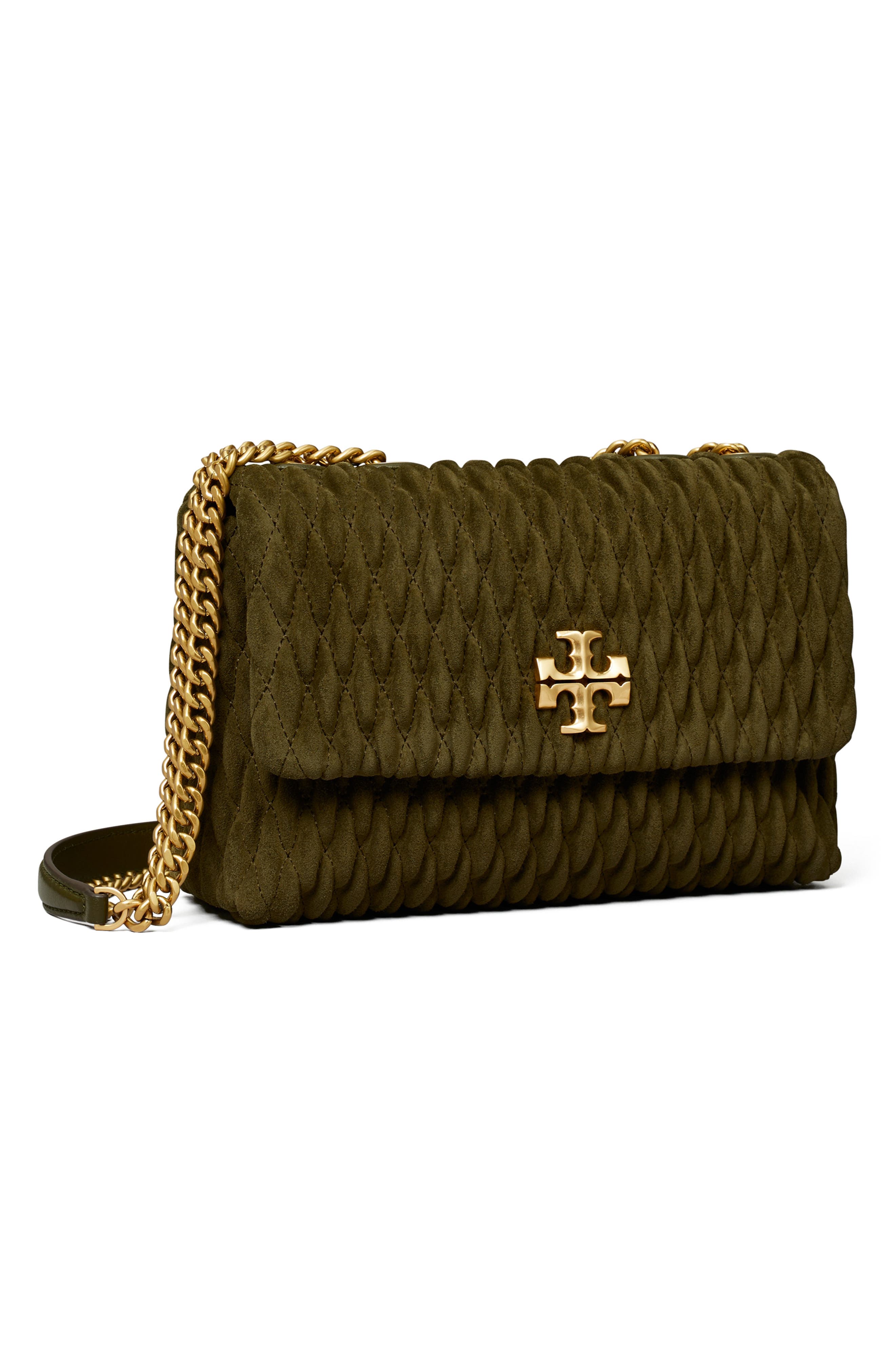 Kira Ruched Suede Convertible Shoulder Bag, Alternate, color, LECCIO