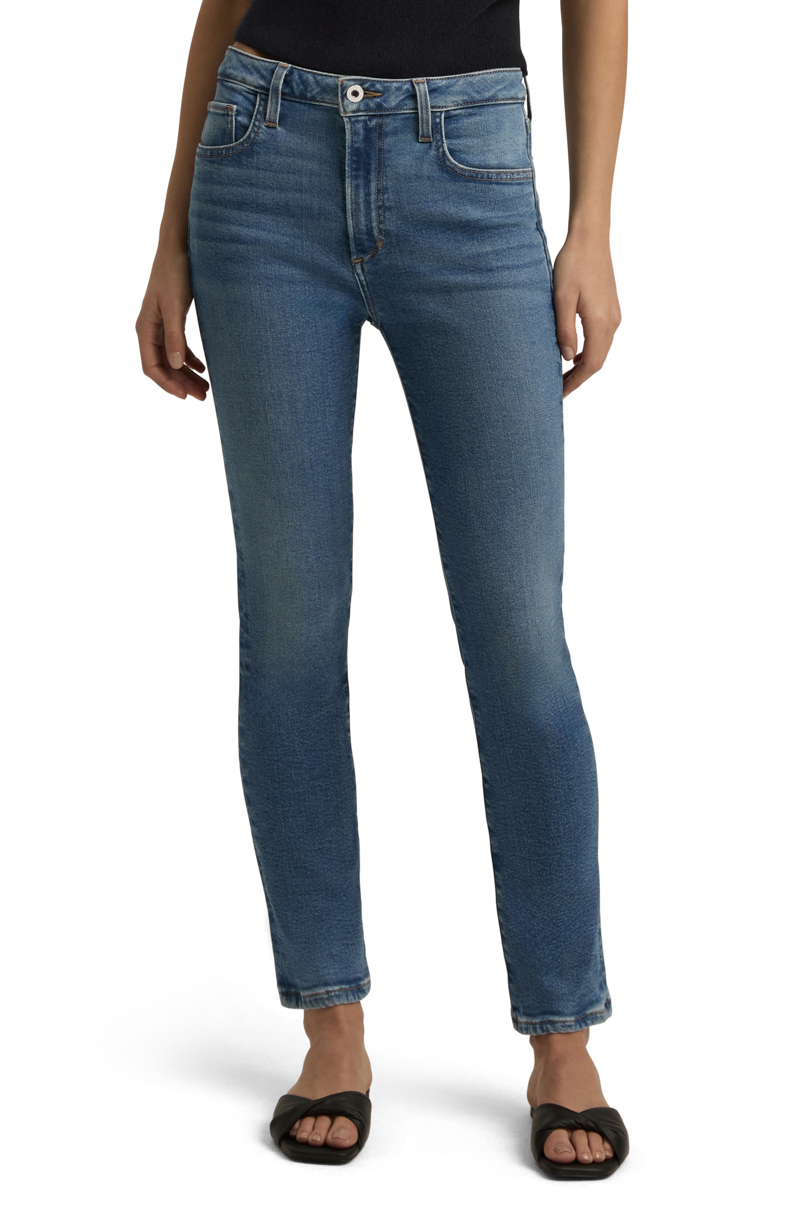 Favorite Daughter The Erin Mid Rise Slim Straight Leg Jeans