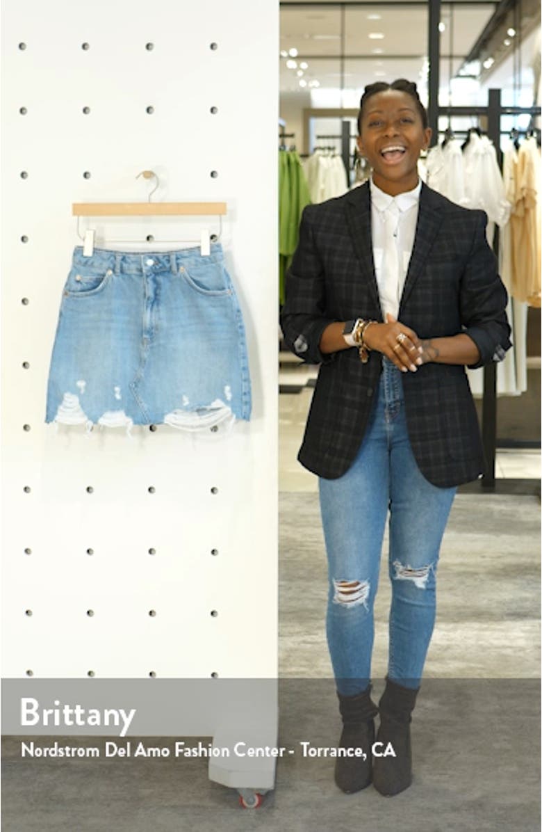 Ripped Denim Miniskirt, sales video thumbnail