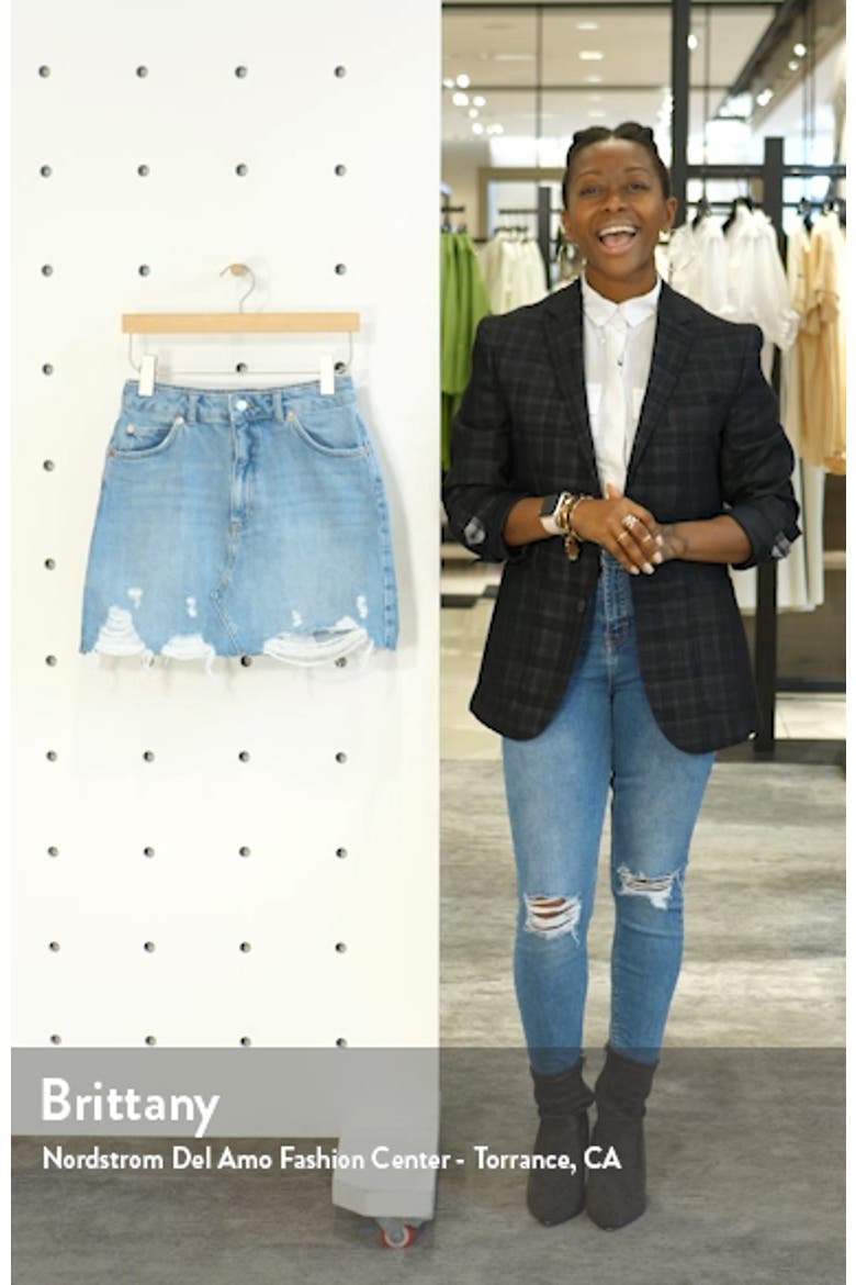 Ripped Denim Miniskirt video