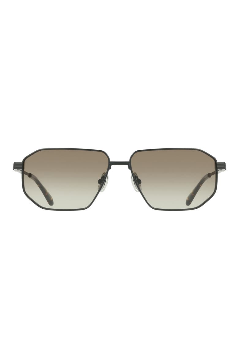 59mm Aviator Sunglasses, Main, color, MATTE BLACK