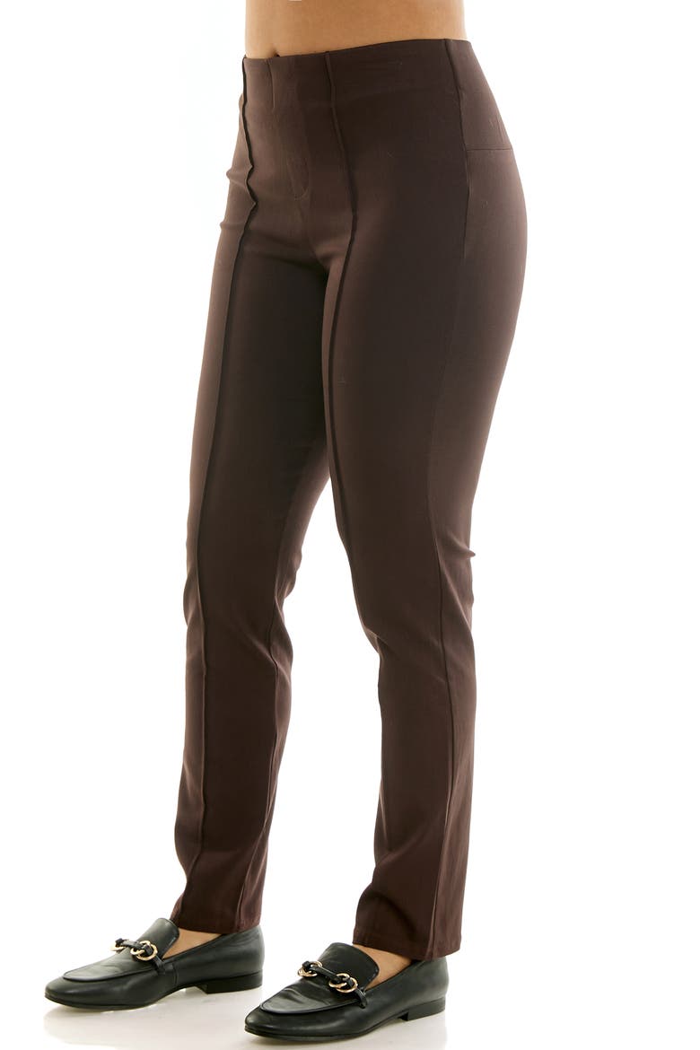 Milli Narrow Leg Pintuck Pants, Alternate, color, COFFEE BEAN