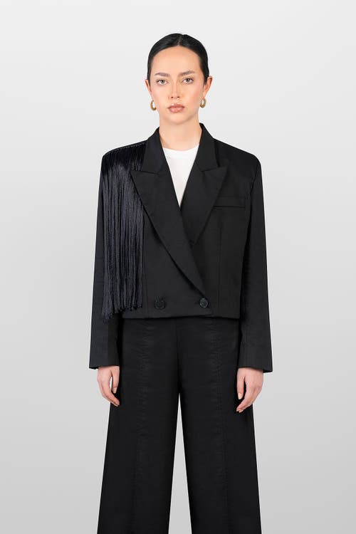 LAURA APARICIO Cotton Jacket in Black  product