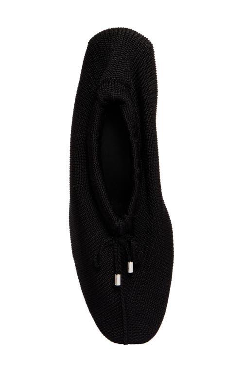 Totême The Gathered Satin Ballet Flats In Black