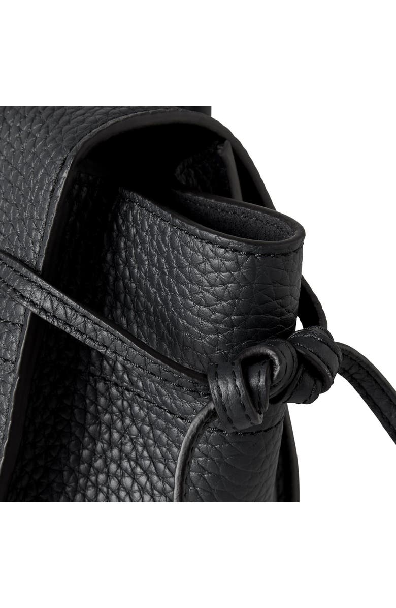 Mulberry Mini Soft Bayswater Grained Leather Satchel, Alternate, color, Black