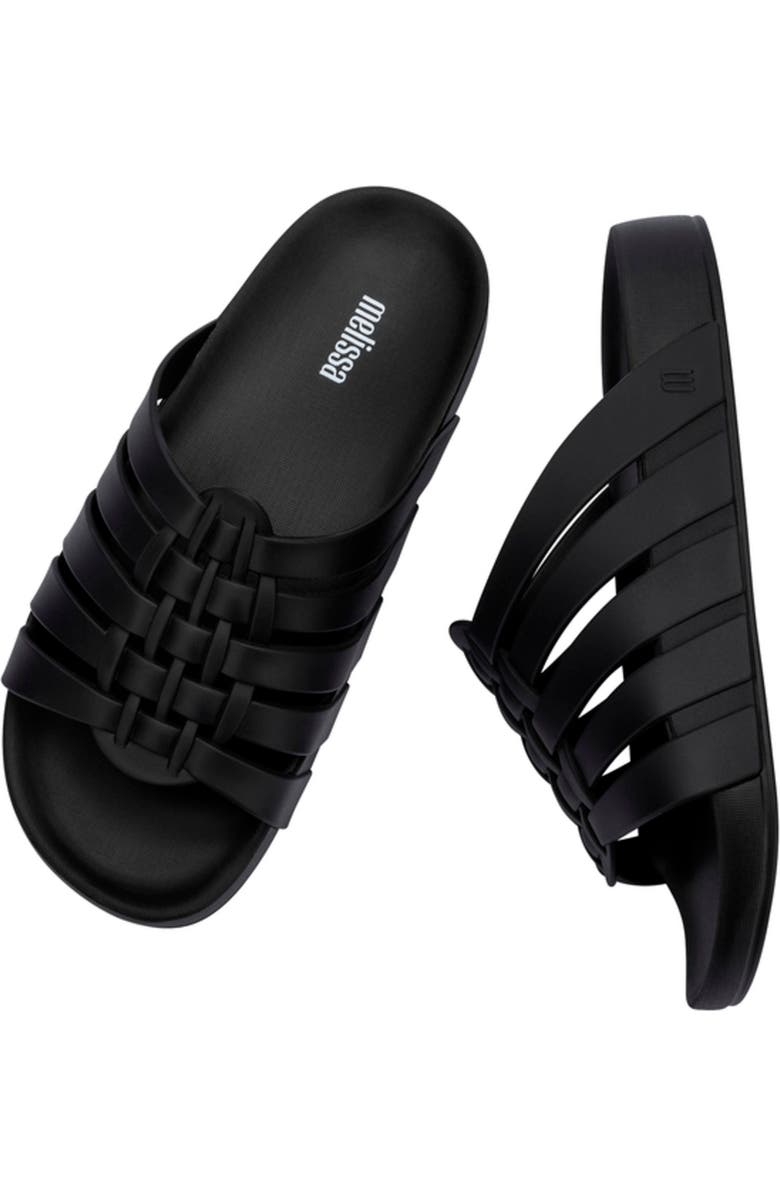 Melissa Possession Slide Sandal, Alternate, color, Matte Black
