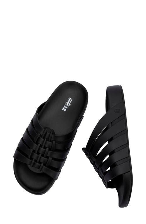 Melissa Possession Slide Sandal In Matte Black