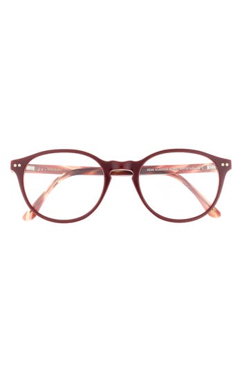 Kimeze 53mm Round Optical Glasses In Burgundy Transparent