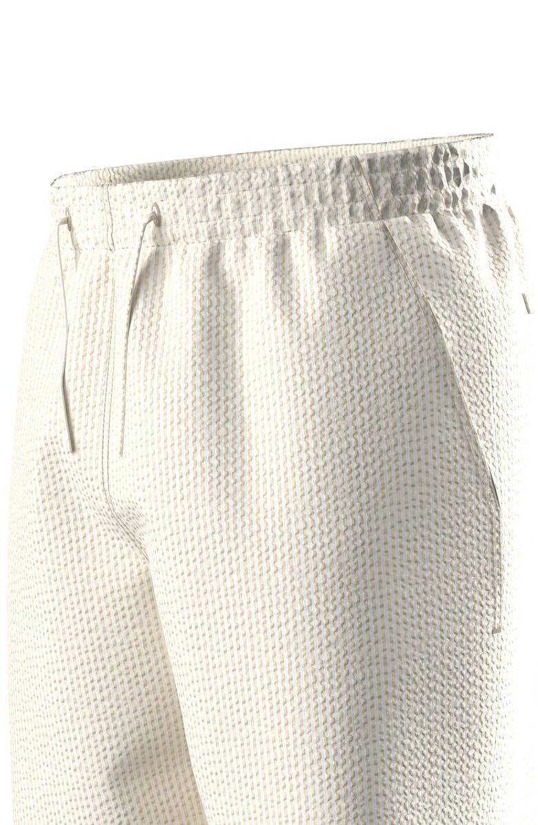 Lacoste Pinstripe Cotton Blend Seersucker Drawstring Shorts, Alternate, color, Flour/ Naturel Clair