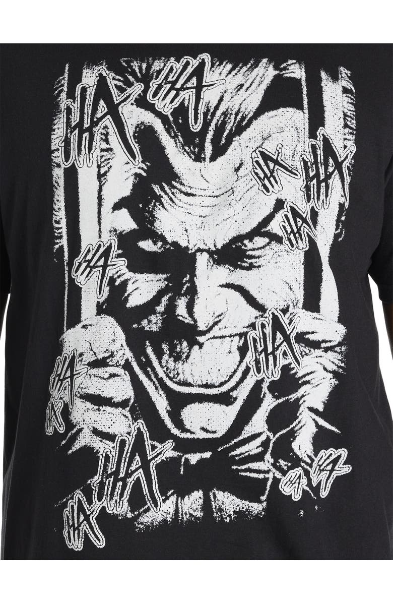 True Nation by DXL Big & Tall Joker Graphic Tee, Alternate, color, Black