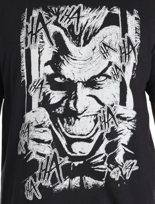 True Nation By Dxl Big & Tall Joker Graphic Tee In Black