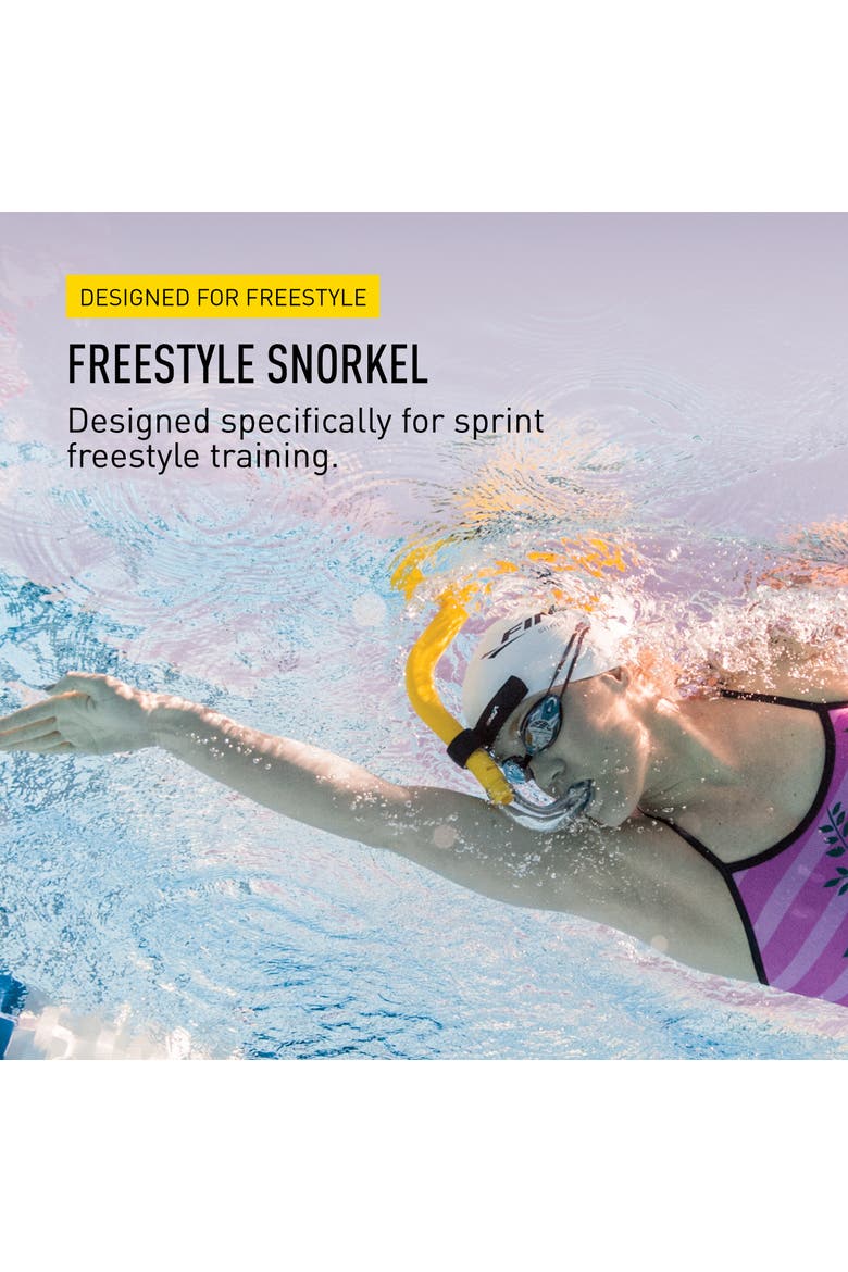 Freestyle Center Mount Swim Snorkel Sprint Training Snorkel Promotes Proper Head Position, Alternate, color, Yellow