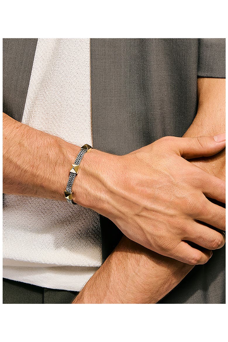 Icon Stud Bracelet, Alternate, color, SILVER AND GOLD