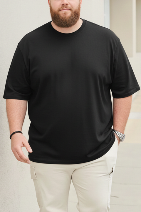 Men’s Big and Tall T-Shirt with Premium Organic Cotton T-Shirt Classic Crew Neck Short Sleeve Tee