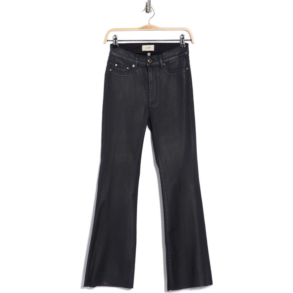 Dl1961 Bridget Instasculpt™ Raw Hem Bootcut Jeans In Black