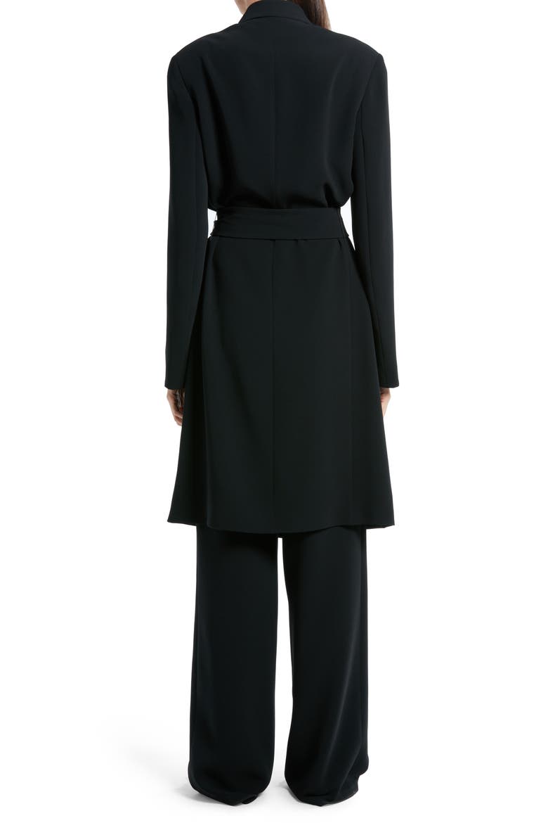 Harri Belted Three-Quarter Coat, Alternate, color, BLACK