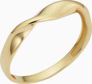 Oradina 14K Yellow Gold Easy Twist Ring