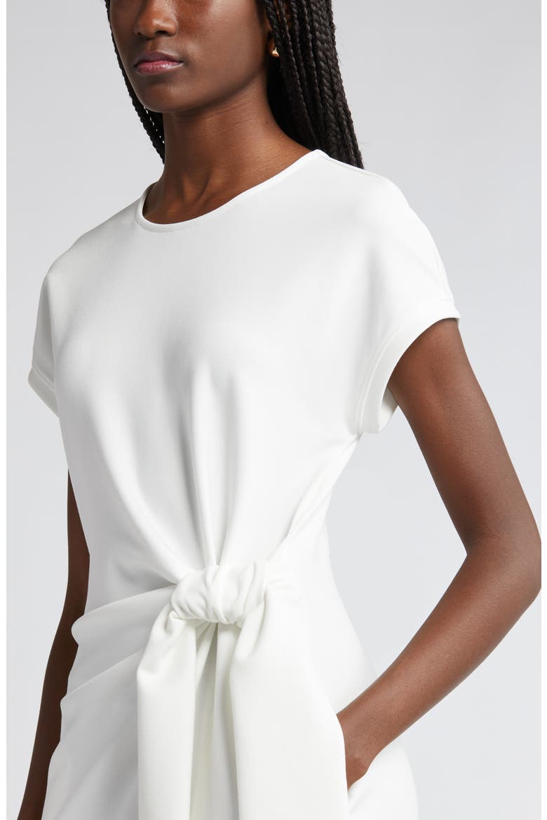 Tie Waist Midi Dress, Alternate, color, IVORY CLOUD