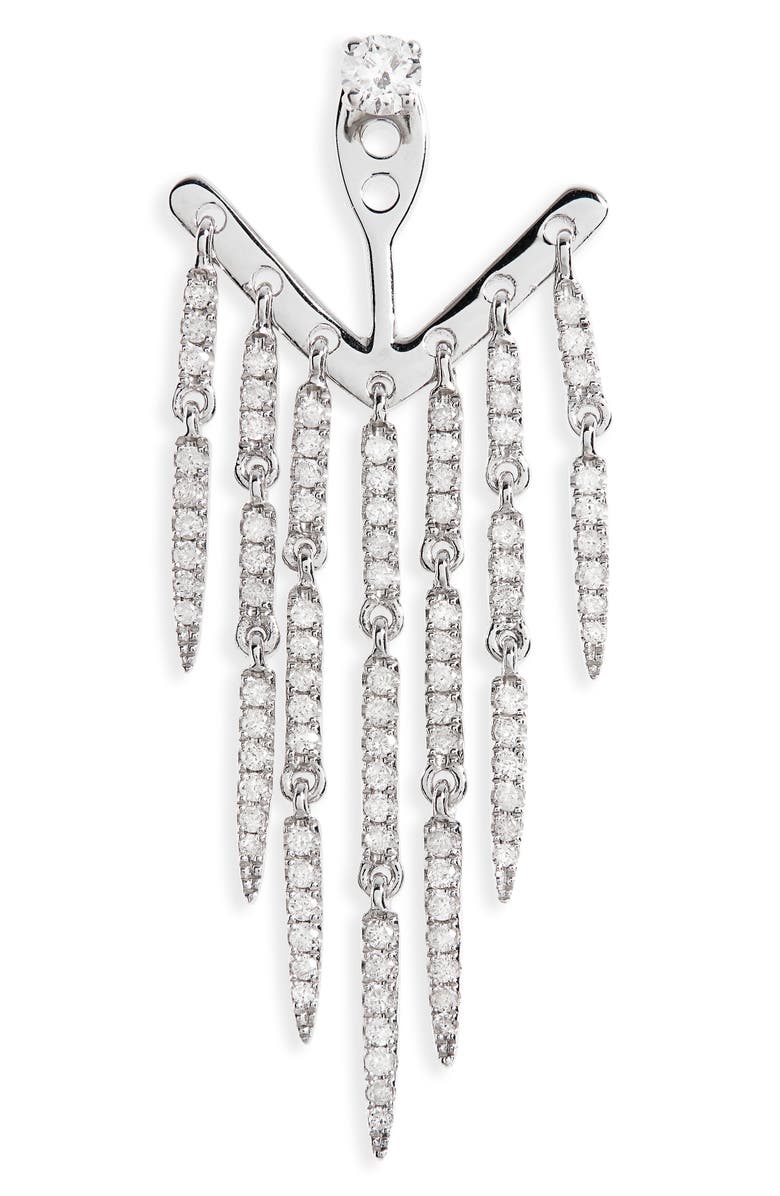 Yvonne Léon Grey Diamond Ear Jacket, Main, color, 