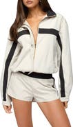 EDIKTED Emrie Striped Nylon Windbreaker Jacket