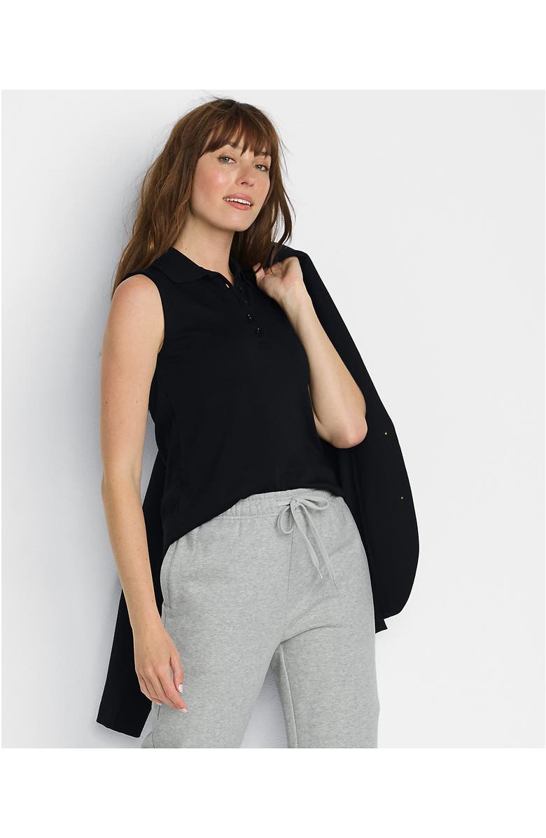 Lands' End Supima Cotton Polo, Alternate, color, Black