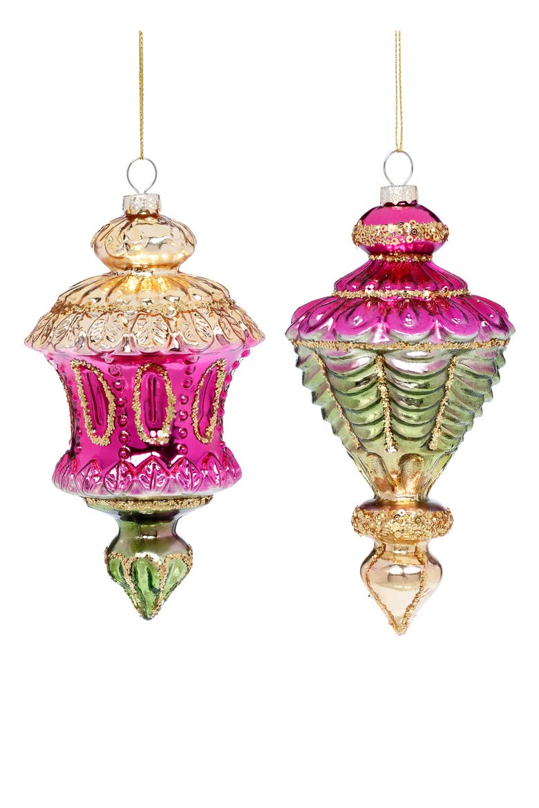 Ornate Lantern Ornament, Box of 6, Main, color, Fuschia