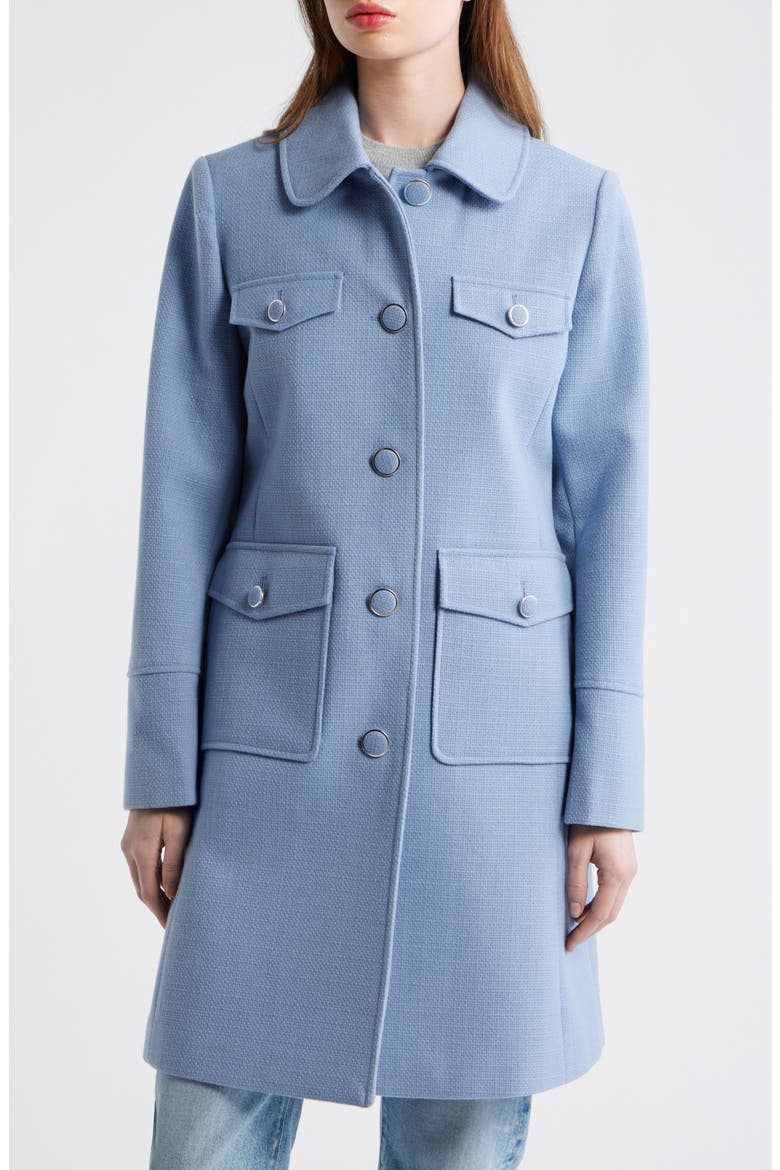 Textured Flap Pocket Coat, Alternate, color, MINERAL