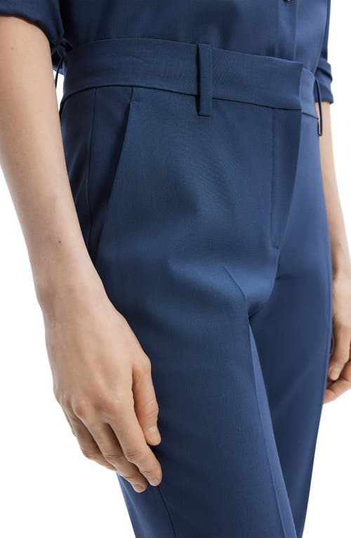 Theory Treeca 2 Good Wool Crop Suit Pants In Ash Blue
