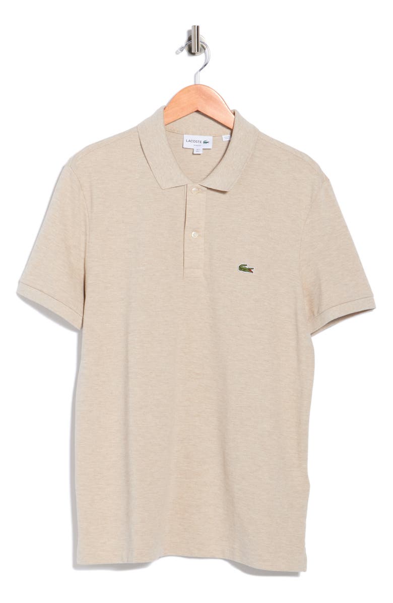 Lacoste Slim Fit Piqué Polo, Main, color, Heather Wicker