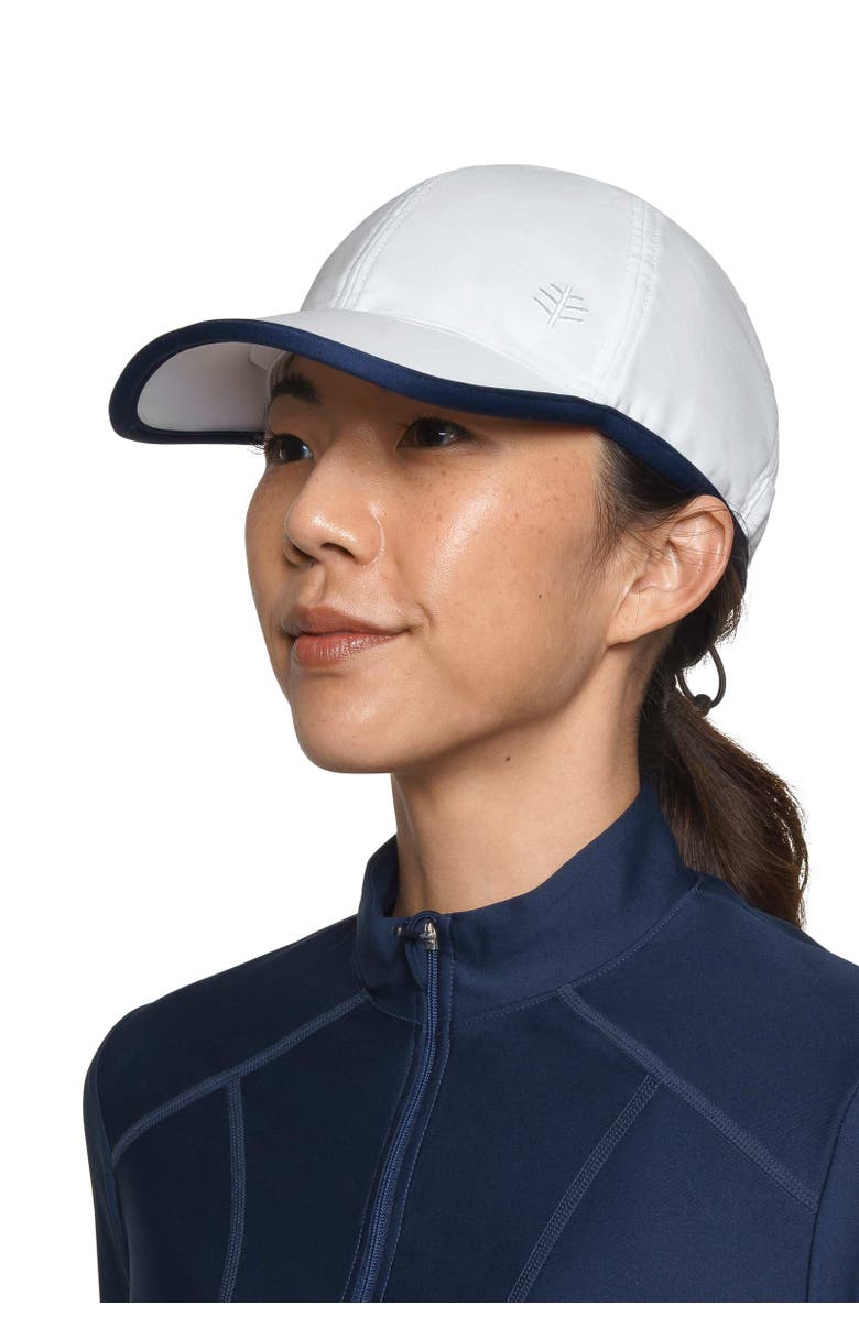 Coolibar Swim & Sports Cap - UPF 50+ Sun Protection - Wave Rider, Main, color, White