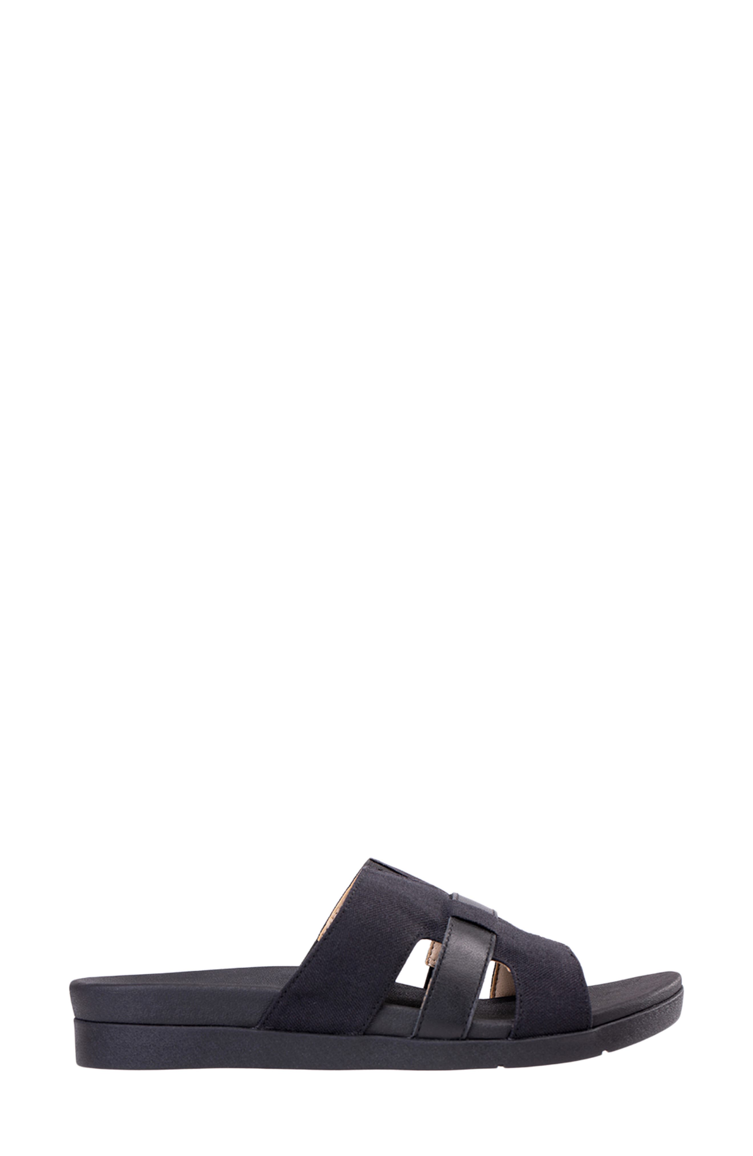Lisbon Slide Sandal, Alternate, color, BLACK