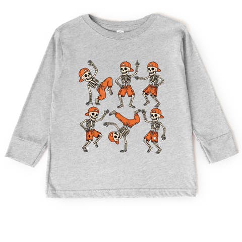 Break Dancing Skeletons Toddler Long Sleeve Graphic Tee