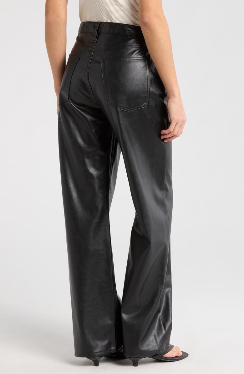 rag & bone Logan Faux Leather Pants, Alternate, color, Black