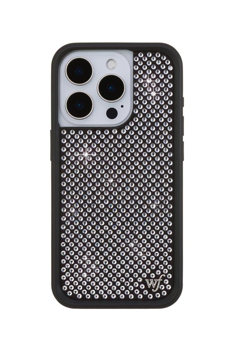 White Rhinestone iPhone Case, Alternate, color, White