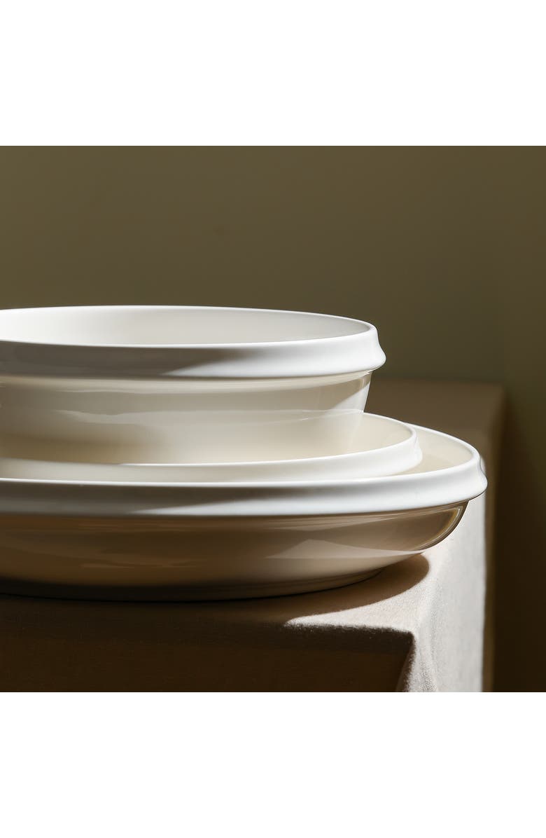 Stone Lain Verso Porcelain 4-Piece Dinner Plate Set, Alternate, color, White