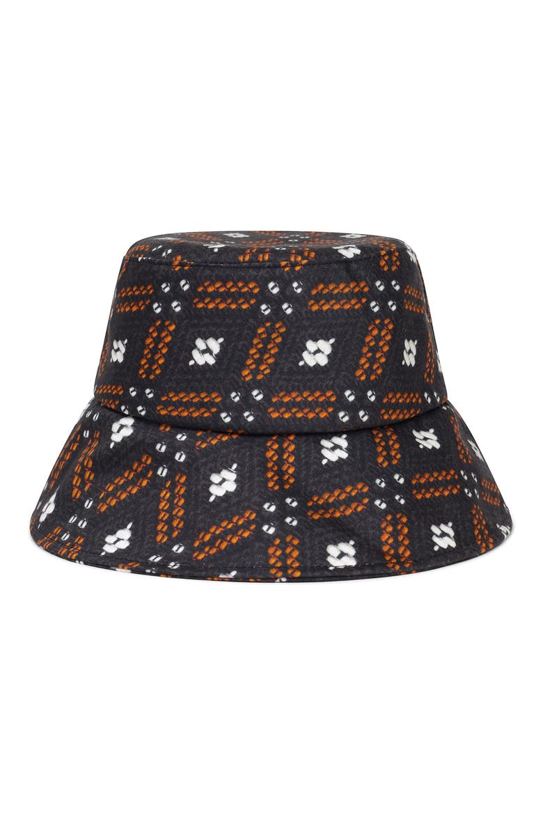 Diamond Pattern Knit Bucket Hat, Main, color, DIAMOND PRINT