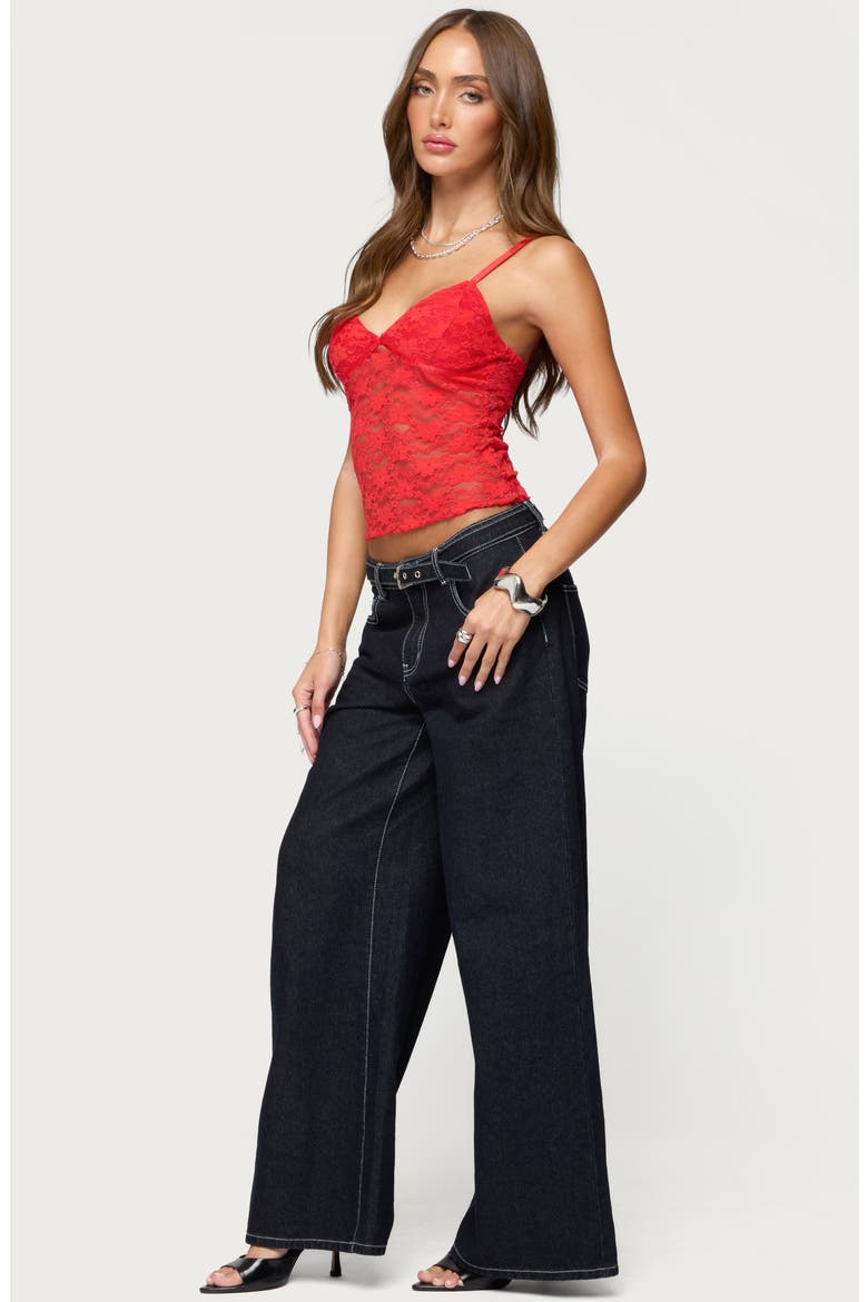 Eira Lace Camisole, Alternate, color, RED